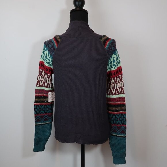 Free People Women's Prism Sweater Top Charcoal S - Picture 8 of 8